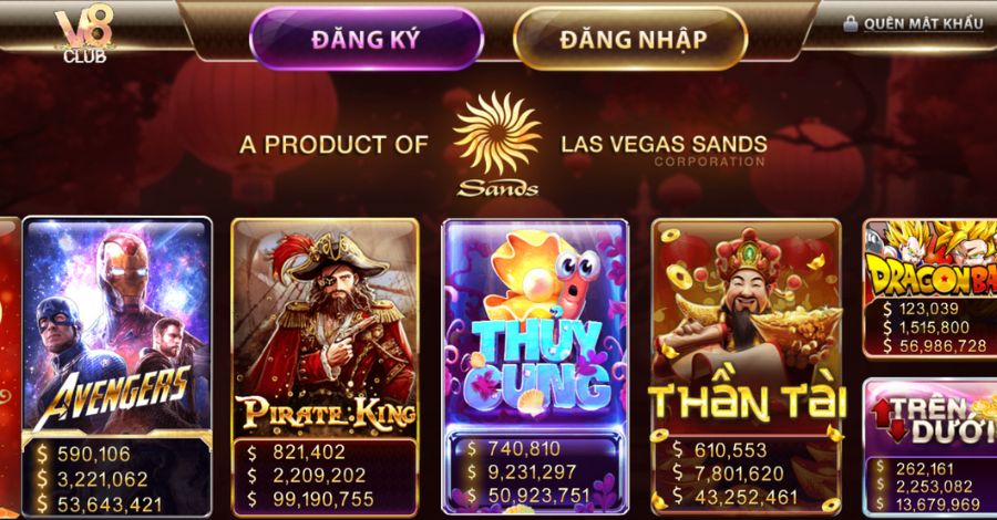 Đánh giá các sảnh game hấp dẫn tại V8 Club