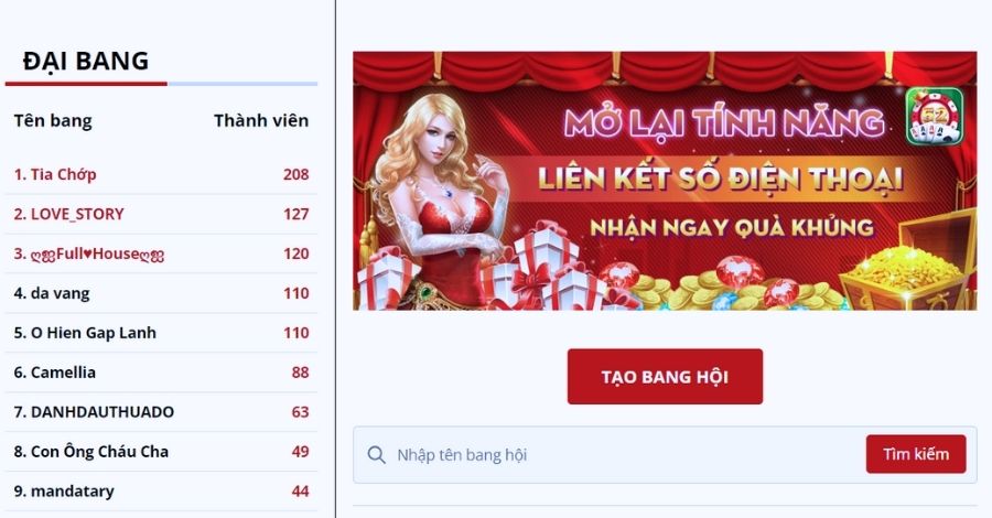 Hình thức bang hội lôi cuốn nhiều game thủ tham gia cá cược nhanh chóng 